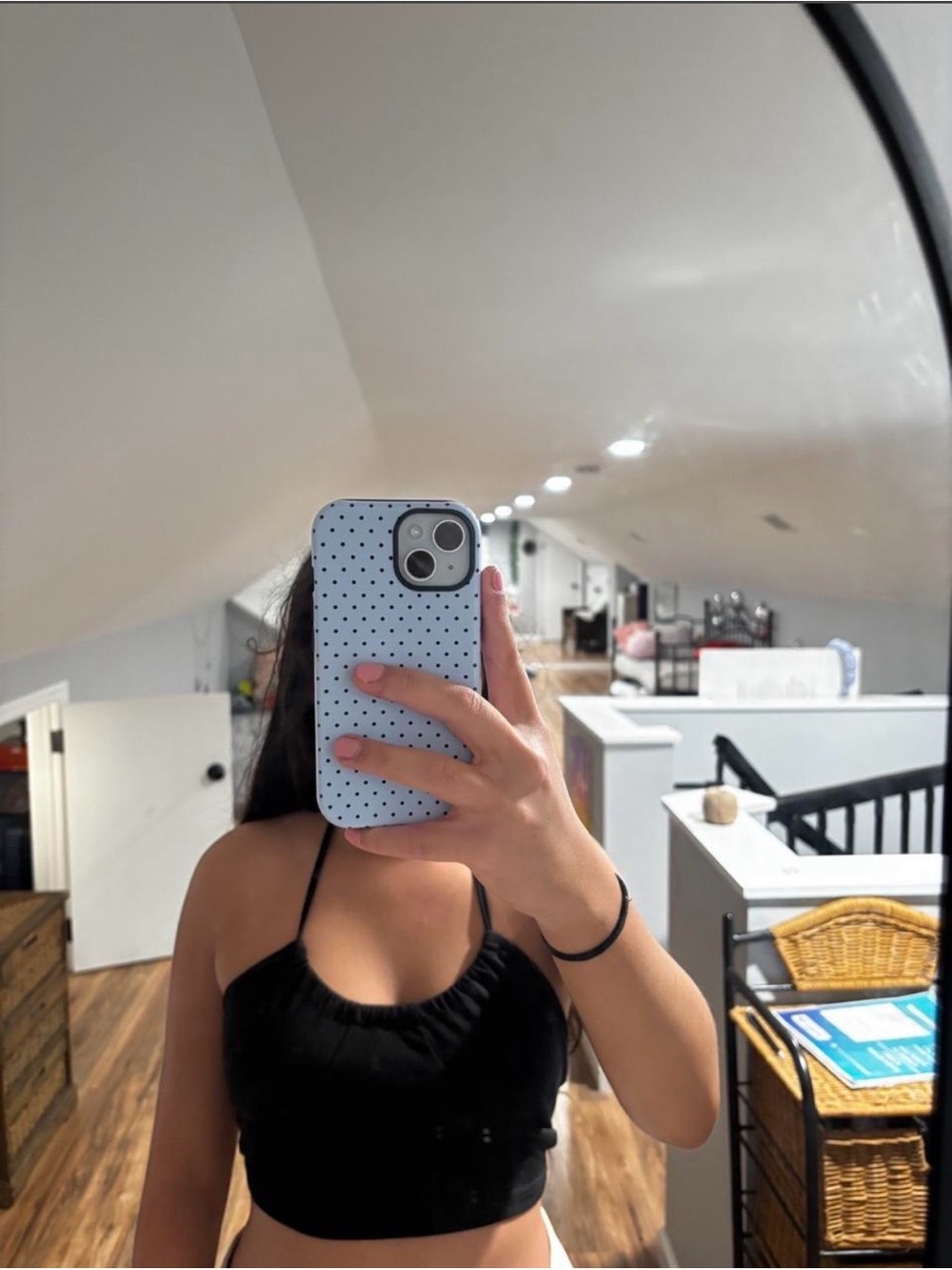 Cropped Black Tank